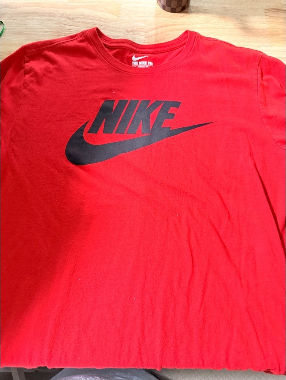 Nike Red Short Sleeve Tee with Black Swoosh